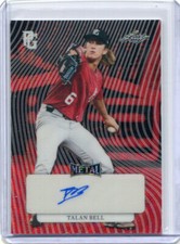 2023 Leaf Perfect Game Showcase Autographs Red Wave Talan Bell Auto 4/5