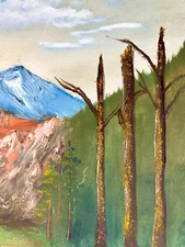 Bob Ross Classmate – Romey Lee Impasto Landscape Art - Haight Ashbury SF CA