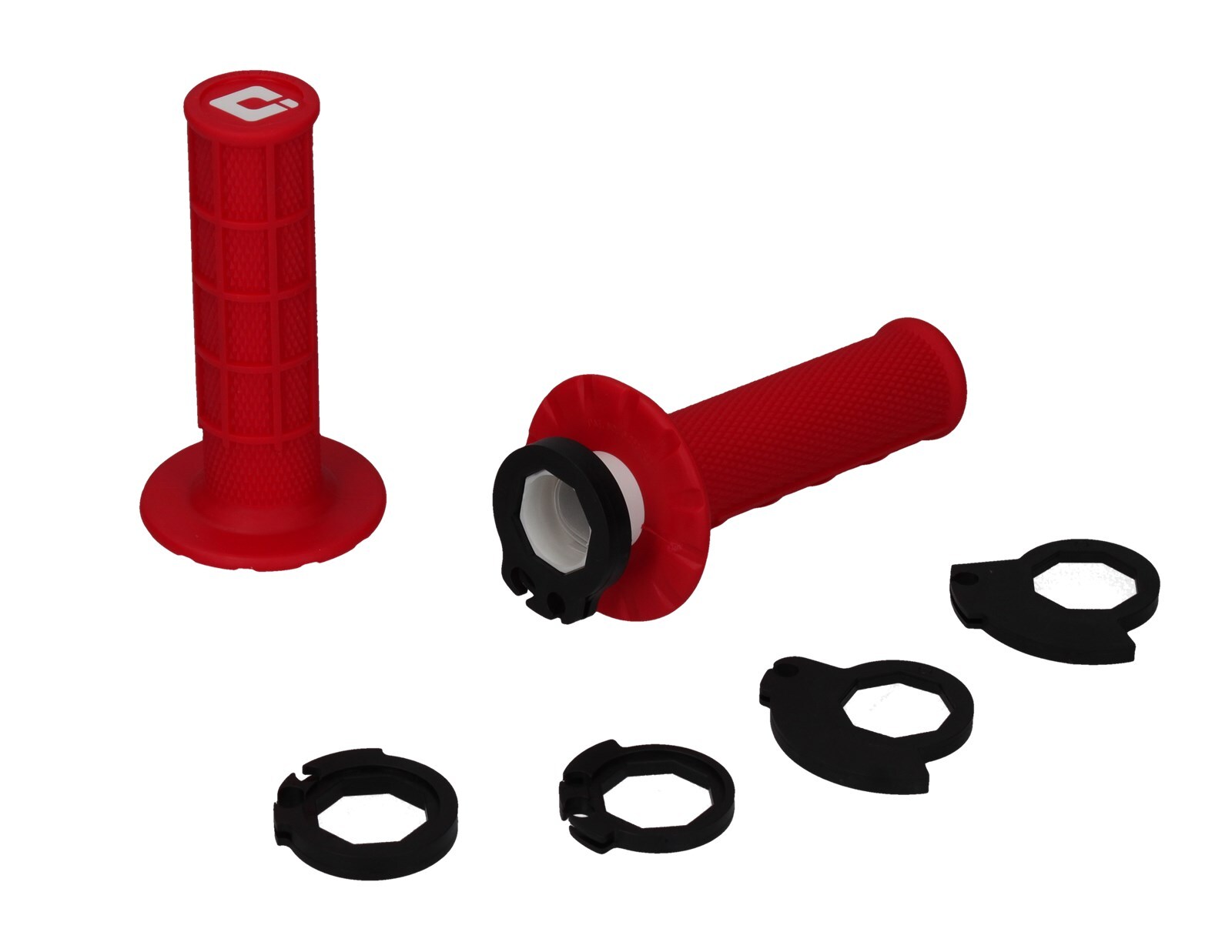 ODI MX V2 Lock-On 1/2 Waffle Grips Red