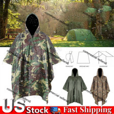 3 In 1 Outdoor Military Waterproof Raincoat Awning Rain Motorcycle Rain Poncho