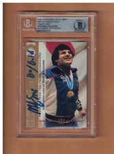 Mike Eruzione AUTOGRAPHED 1996 UD REFLECTIONS OF GOLD HOCKEY CARD SIGNED BECKETT
