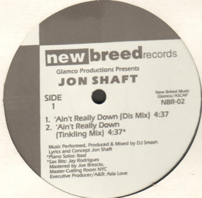 Glamco Productions Presents Jon Shaft    Ain't Really Down / Idealism NBR-02