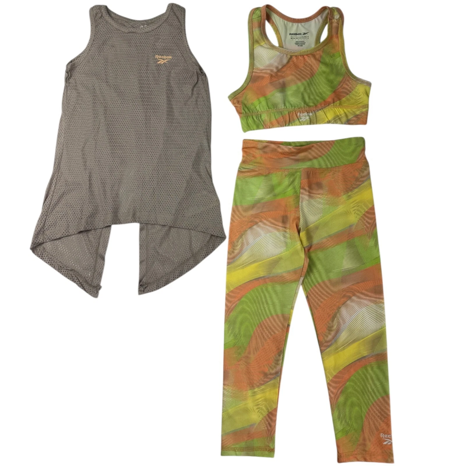 Reebok Girls 3-Piece Leggingn Set Size 7, 8, 10, 12