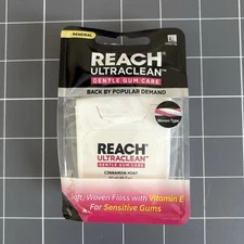 Reach UltraClean Floss Cinnamon Mint 50 Yd Gentle Gum Care Sensitive Woven