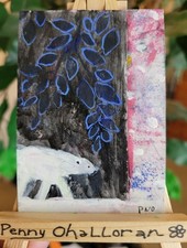 ACEO Mini Penny O'Halloran Original Intuitive Art Polar Bear