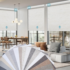 Motorized Smart Blinds with Remote, Automatic 100 Blackout Roller Shade Compat
