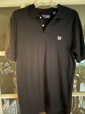 Ralph Lauren Chaps Men's Black Short Sleeve Polo Shirt Size Small Short Sleeve