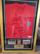 1966 England Football Shirt Signed By 10 Framed