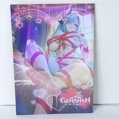Shen He Genshin Ribbon Double Side Waifu Card Anime Girl Art Oversize Board A5