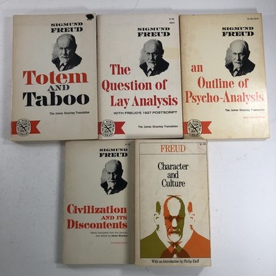 Sigmund Freud lot of 5 books Psycho-Analysis, Character and Culture, Totem ...PB