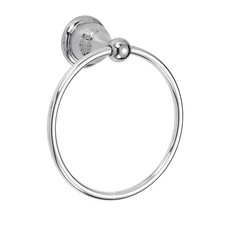 Glacier Bay Ivie Wall Mounted Single Post Towel Ring in Chrome Finish