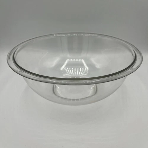 Pyrex Vintage #325 Clear Glass Large Ribbed 10" Mixing Bowl 2.5 Liter