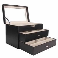 3-Lagige Brillen-Aufbewahrungsbox 18 FäCher Sonnenbrillen-Organizer