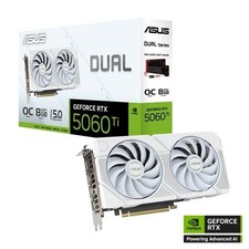 ASUS Dual GeForce RTX 5060 Ti 8GB GDDR7 OC Edition White Graphics Card