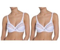 Triumph 2X Bh Letizia W01 GrößE 90D Uvp 119,90€ Bhs Mit BüGel Weiß Bra 90 D X