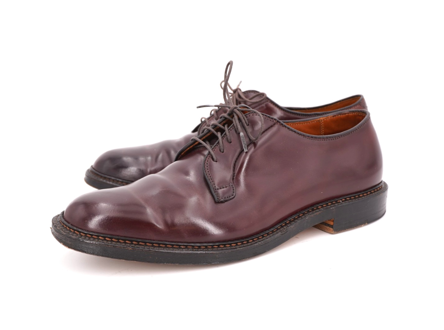 Alden 990 Color 8 Shell Cordovan Plain Toe Blucher