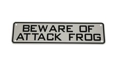 Beware of Attack Frog Sign Bearded Dragon Crested Gecko Reptile Lizard Snake ...