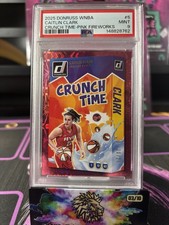 2025 WNBA Donruss Pink Fireworks Crunch time Caitlin Clark /25 Psa 9 