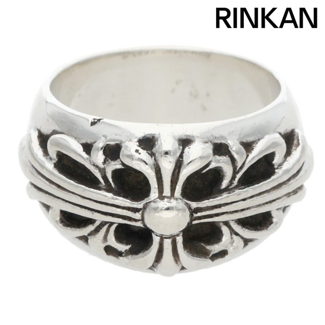 Chrome Hearts FLRL CRS Floral Cross Silver Ring Men's Size 18.5 Used 452028cf393
