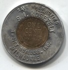 Milwaukee WI Rosefelt Thrift Builders 1928 Encased Cent See Scans — photo 1