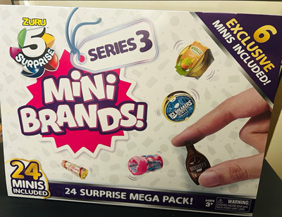 ZURU 5 Surprise Mini Brands! Series 3 24 Surprise Mega Pack Snacks 77116