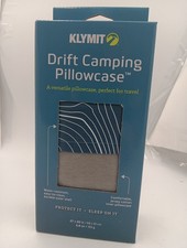 Klymit Drift Camping Pillow Case Blue White Gray 27" x 20" Queen