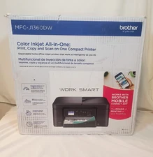 Brother Work Smart MFC J 1360 DW Wireless Color Inkjet All-in-One Printer NEW