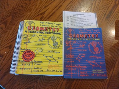 Teaching Textbooks Geometry Homeschool Math Student Book & answer key & tests