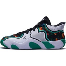 Jordan Tatum 3 Low top Childrens Basketball Shoes White Green Children Aged 3 7