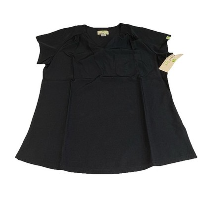 Planet Koi Women s Kailani 1-Pocket Stretch Scrub Top Black S