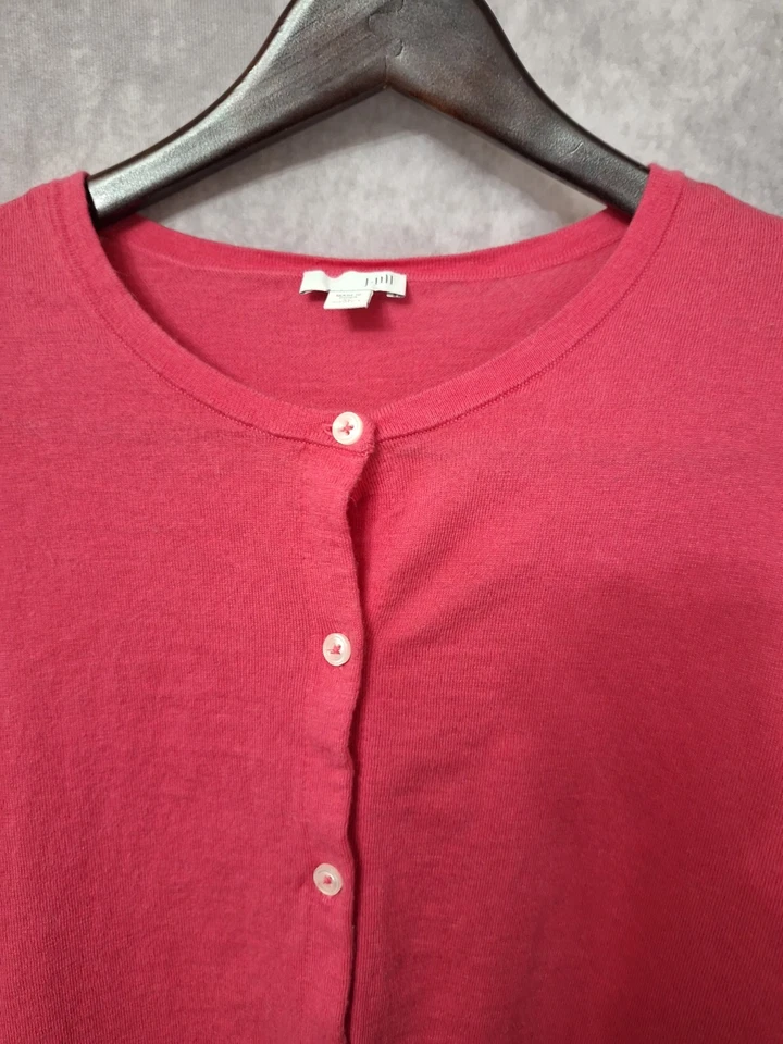 Cárdigan J. Jill Talla Grande 3x Bambú Algodón Manga Larga Abotonable Informal Maduro Foto 4 de 4