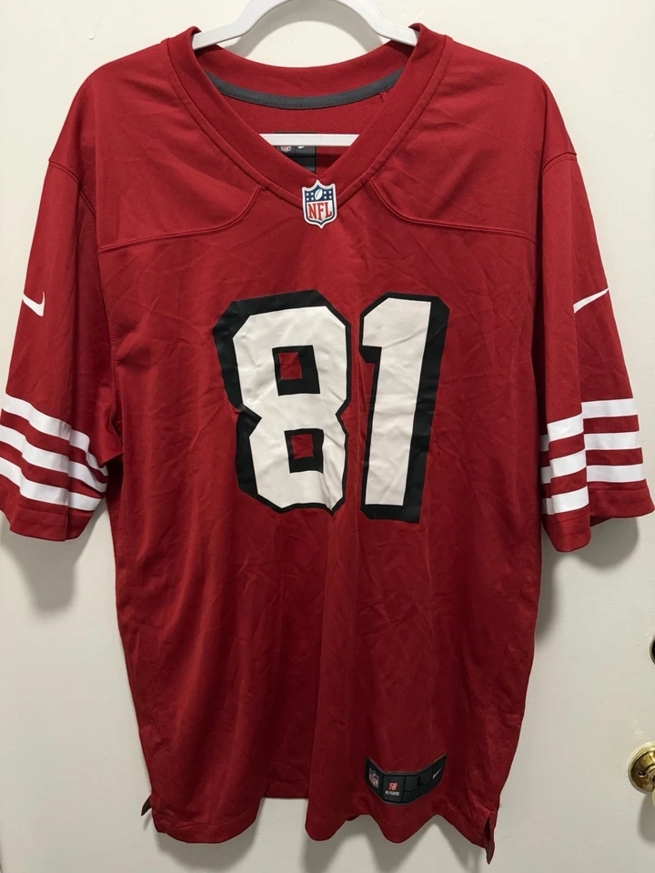 Terrell Owens Nike Large Red San Francisco 49ers NFL Football Jersey New - Image 2 of 2