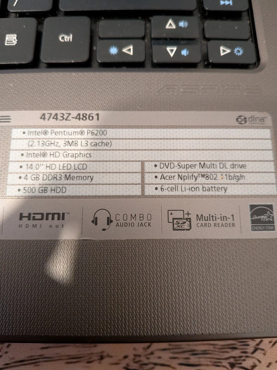 Acer 4 GB RAM PC 500-749 GB Hard Drive Capacity Laptops & Netbooks
