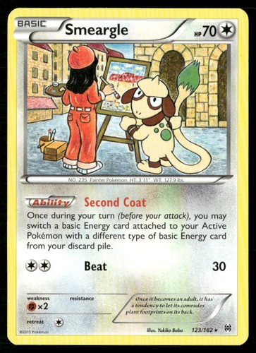 Smeargle 123/162 Rare BREAKthrough Pokemon Moderately Played