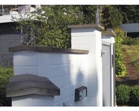 Mauerabdeckplatte Satteldach Grau 49 Cm X 25 Cm X 3,5-5,5-3,5 Cm