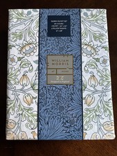 William MORRIS CO. QUEEN Duvet Set Hyacinth Leaf Green 100 Cotton