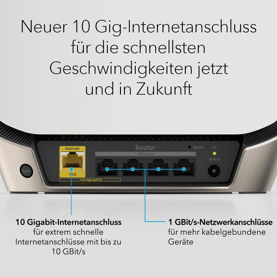 bitte lesen!  NETGEAR Orbi Tri-Band WiFi 6-Router (RBR860S)  - Bild 4 von 4