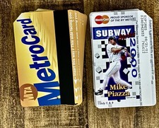 Lote de 100 tarjetas de metro NY METS 2000 SERIE METRO MIKE PIAZZA vencidas METROCARD