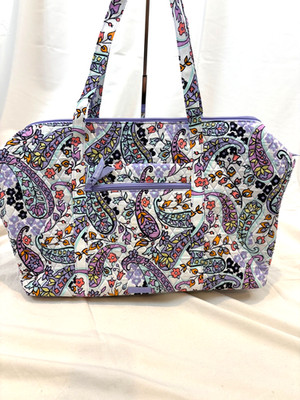 NWT Vera Bradley Deluxe Maddalena Paisley Soft Grand Traveler Duffle Bag NWT