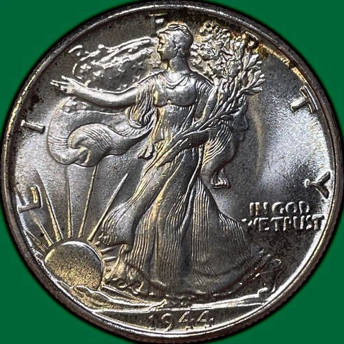 1944 Walking Liberty Half Dollar Brilliant Uncirculated BU Coin #35564