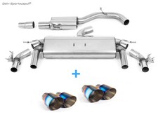 Milltek Duplex Sportauspuffanlage ab OPF VW T-Roc R je 2x100mm rund Titan burned