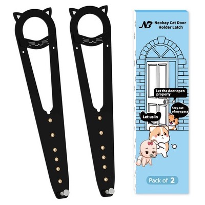 Cat Door Latch with Stabilizer 7 Sizes Adjustable Door Prop for Cats to Keep ...