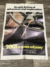 A Space Odyssey 2001 Original Movie Poster 41x27 One Sheet, R800159 FOLDED