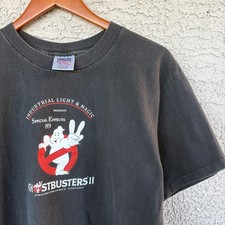Vintage 1988 Ghostbusters 2 Movie Promo Shirt XL Black Tee Single Stitch USA 80s