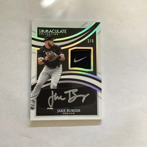 20022 Panini Immaculate Auto Patch Nike Relic Jake Burger 2/6 ( Chicago )
