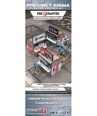 Precinct Sigma Food Booths Set 1 Prepainted Micro Art Studio Infinity N4 CodeOne