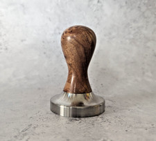 Manomissione caffè QUADERNO BATTENTE 58,55mm /53mm OLMO ROSSO e acciaio marino salvia / La Marzocco