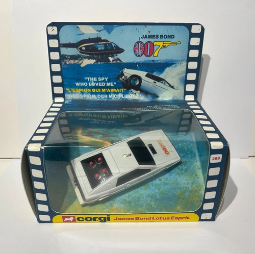 Corgi Toys 269 James Bond Lotus Esprit, modelo original, caja de reposo.