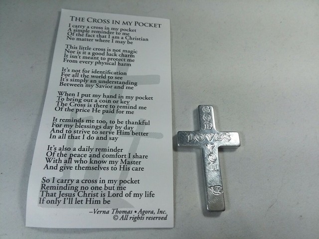 The Cross In My Pocket Ministry Poem &amp; Silver Cross Card Verna Thomas ...