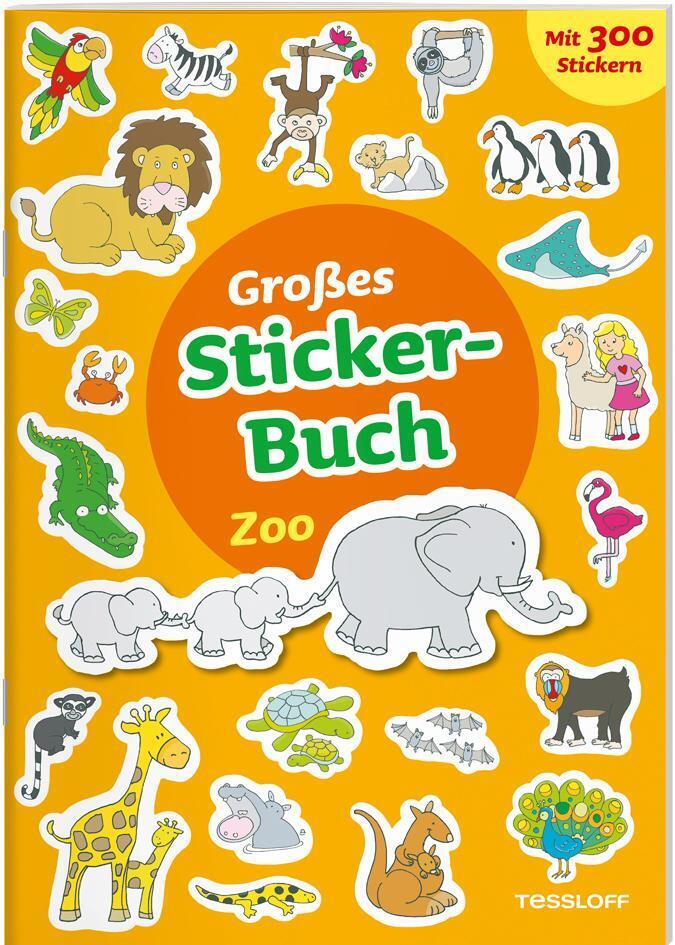 Großes Stickr-buch Zoo | Mit Kleiner Geschichte Und 300 Aufklebern |